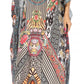 Sakkas Yeni Women's Short Sleeve V-neck Summer Floral Long Caftan Dress Cover-up