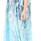 Sakkas Yeni Women's Short Sleeve V-neck Summer Floral Long Caftan Dress Cover-up