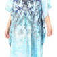 Sakkas Yeni Women's Short Sleeve V-neck Summer Floral Long Caftan Dress Cover-up