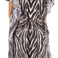 Sakkas Yeni Women's Short Sleeve V-neck Summer Floral Long Caftan Dress Cover-up
