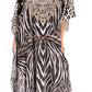 Sakkas Yeni Women's Short Sleeve V-neck Summer Floral Long Caftan Dress Cover-up