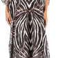 Sakkas Yeni Women's Short Sleeve V-neck Summer Floral Long Caftan Dress Cover-up