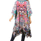 Sakkas Zeni Women's Short sleeve V-neck Summer Floral Print Caftan Dress Cover-up