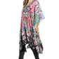 Sakkas Zeni Women's Short sleeve V-neck Summer Floral Print Caftan Dress Cover-up