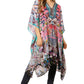 Sakkas Zeni Women's Short sleeve V-neck Summer Floral Print Caftan Dress Cover-up