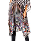 Sakkas Zeni Women's Short sleeve V-neck Summer Floral Print Caftan Dress Cover-up