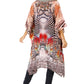 Sakkas Zeni Women's Short sleeve V-neck Summer Floral Print Caftan Dress Cover-up