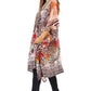 Sakkas Zeni Women's Short sleeve V-neck Summer Floral Print Caftan Dress Cover-up