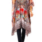 Sakkas Zeni Women's Short sleeve V-neck Summer Floral Print Caftan Dress Cover-up