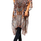 Sakkas Zeni Women's Short sleeve V-neck Summer Floral Print Caftan Dress Cover-up