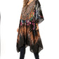 Sakkas Zeni Women's Short sleeve V-neck Summer Floral Print Caftan Dress Cover-up