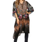 Sakkas Zeni Women's Short sleeve V-neck Summer Floral Print Caftan Dress Cover-up