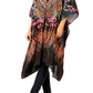 Sakkas Zeni Women's Short sleeve V-neck Summer Floral Print Caftan Dress Cover-up