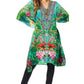 Sakkas Zeni Women's Short sleeve V-neck Summer Floral Print Caftan Dress Cover-up