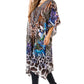 Sakkas Zeni Women's Short sleeve V-neck Summer Floral Print Caftan Dress Cover-up