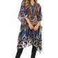 Sakkas Zeni Women's Short sleeve V-neck Summer Floral Print Caftan Dress Cover-up