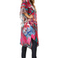 Sakkas Zeni Women's Short sleeve V-neck Summer Floral Print Caftan Dress Cover-up