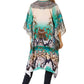 Sakkas Zeni Women's Short sleeve V-neck Summer Floral Print Caftan Dress Cover-up
