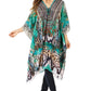Sakkas Zeni Women's Short sleeve V-neck Summer Floral Print Caftan Dress Cover-up