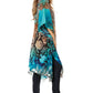 Sakkas Zeni Women's Short sleeve V-neck Summer Floral Print Caftan Dress Cover-up