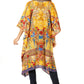 Sakkas Zeni Women's Short sleeve V-neck Summer Floral Print Caftan Dress Cover-up