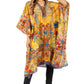 Sakkas Zeni Women's Short sleeve V-neck Summer Floral Print Caftan Dress Cover-up