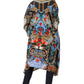 Sakkas Zeni Women's Short sleeve V-neck Summer Floral Print Caftan Dress Cover-up