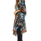 Sakkas Zeni Women's Short sleeve V-neck Summer Floral Print Caftan Dress Cover-up