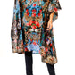 Sakkas Zeni Women's Short sleeve V-neck Summer Floral Print Caftan Dress Cover-up