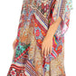Sakkas Zeni Women's Short sleeve V-neck Summer Floral Print Caftan Dress Cover-up