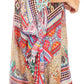 Sakkas Zeni Women's Short sleeve V-neck Summer Floral Print Caftan Dress Cover-up
