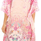 Sakkas Zeni Women's Short sleeve V-neck Summer Floral Print Caftan Dress Cover-up