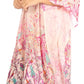 Sakkas Zeni Women's Short sleeve V-neck Summer Floral Print Caftan Dress Cover-up