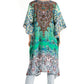 Sakkas Zeni Women's Short sleeve V-neck Summer Floral Print Caftan Dress Cover-up