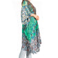 Sakkas Zeni Women's Short sleeve V-neck Summer Floral Print Caftan Dress Cover-up