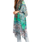 Sakkas Zeni Women's Short sleeve V-neck Summer Floral Print Caftan Dress Cover-up