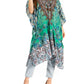 Sakkas Zeni Women's Short sleeve V-neck Summer Floral Print Caftan Dress Cover-up