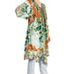 Sakkas Zeni Women's Short sleeve V-neck Summer Floral Print Caftan Dress Cover-up