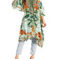 Sakkas Zeni Women's Short sleeve V-neck Summer Floral Print Caftan Dress Cover-up