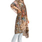 Sakkas Zeni Women's Short sleeve V-neck Summer Floral Print Caftan Dress Cover-up