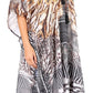 Sakkas Zeni Women's Short sleeve V-neck Summer Floral Print Caftan Dress Cover-up