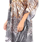 Sakkas Zeni Women's Short sleeve V-neck Summer Floral Print Caftan Dress Cover-up