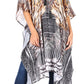 Sakkas Zeni Women's Short sleeve V-neck Summer Floral Print Caftan Dress Cover-up