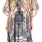 Sakkas Zeni Women's Short sleeve V-neck Summer Floral Print Caftan Dress Cover-up