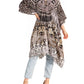 Sakkas Zeni Women's Short sleeve V-neck Summer Floral Print Caftan Dress Cover-up