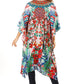 Sakkas Zeni Women's Short sleeve V-neck Summer Floral Print Caftan Dress Cover-up