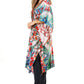 Sakkas Zeni Women's Short sleeve V-neck Summer Floral Print Caftan Dress Cover-up