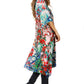 Sakkas Zeni Women's Short sleeve V-neck Summer Floral Print Caftan Dress Cover-up