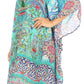 Sakkas Zeni Women's Short sleeve V-neck Summer Floral Print Caftan Dress Cover-up