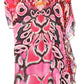 Sakkas Amaya Loose Fit Long Printed Strappy Cutout Shoulder Boat Neck Kaftan Dress